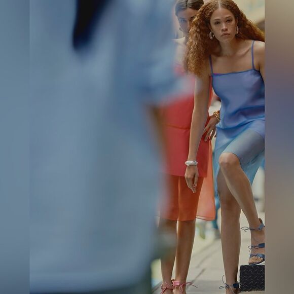 J Crew Collection Rylie Lace Up Heels in Italian Satin NIB - Picture 4 of 13